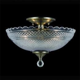 LED Semi-Flush Ceiling Light Antique Brass 