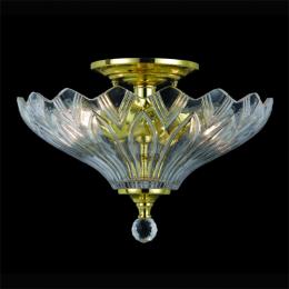 LED Semi-Flush Ceiling Light Polished Brass 