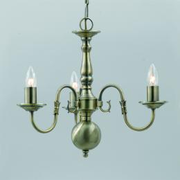 LED 3 Light Ceiling Light Antique Brass 