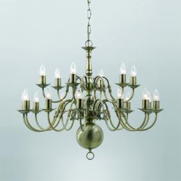 LED 18 Light Ceiling Light Antique Brass 