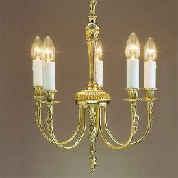 LED 5 Light Ceiling Light Polished Brass 