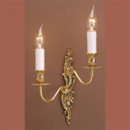 LED 2 Light Right Handed Wall Light Polished Brass 