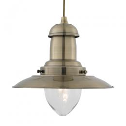 741-6641 Fiore LED Fisherman Pendant Light Antique Brass 