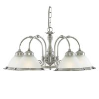 741-6653 Amedeo LED 5 Light Ceiling Light Satin Silver Finish