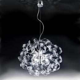 LED Designer Modern Ceiling Light Glass and Polished Chrome 