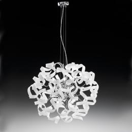 499-6766  LED Designer Modern Ceiling Light Glass and Polished Chrome 