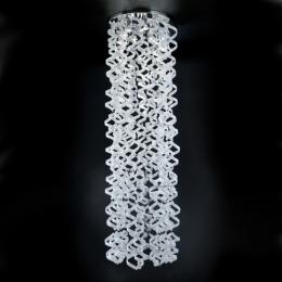 499-6767  LED Designer Modern Ceiling Light Glass and Polished Chrome 