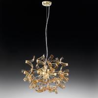 499-6768  LED Designer Modern Ceiling Light Glass and 24K Gold Plated