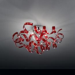 LED Designer Modern Wall or Ceiling Light Glass and Polished Chrome 
