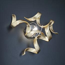 LED Designer Modern Wall or Ceiling Light Glass and Polished Chrome 