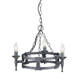 180-7003 Savini LED 3 Light Ceiling Light Black Silver Finish 