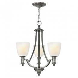 186-7030 Trussardi LED 3 Light Ceiling Light Antique Nickel 