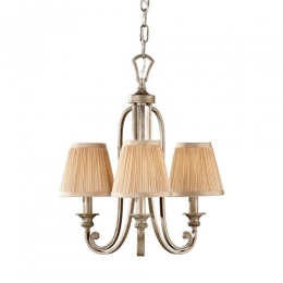 LED 3 Light Ceiling Light Silver Sand Finish 