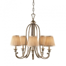LED 5 Light Ceiling Light Silver Sand Finish 
