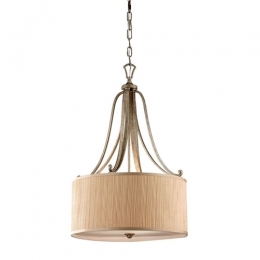 LED Pendant Ceiling Light Silver Sand Finish 