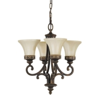 184-7049 Dorigo LED 4 Light Ceiling Light Walnut Finish