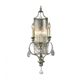 184-7061 Gianetti LED 3 Light Wall Light Gilded Silver Finish 