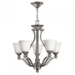 186-7150 Bolzan LED 5 Light Ceiling Light Brushed Nickel 