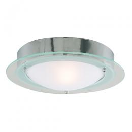 741-7190  LED Bathroom Flush Ceiling Light Polished Chrome 