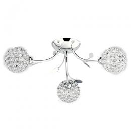 741-7194 Balleri LED 3 Light Semi-Flush Ceiling Light Polished Chrome 
