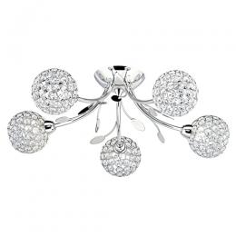741-7195  LED 5 Light Semi-Flush Ceiling Light Polished Chrome 