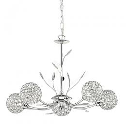 741-7196 Balleri LED 5 Light Ceiling Light Polished Chrome 