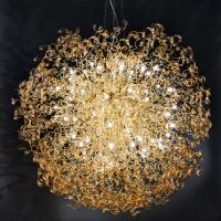 499-7703  LED Designer Modern Ceiling Light Glass and 24K Gold Plated