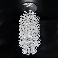 499-7705  LED Designer Modern Ceiling Light Glass and Polished Chrome