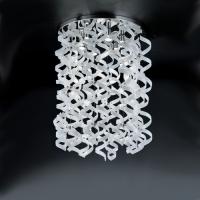499-7710  LED Designer Modern Ceiling Light Glass and Polished Chrome