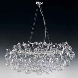 LED Designer Modern Ceiling Light Glass and Polished Chrome 
