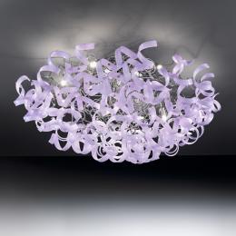 LED Designer Modern Ceiling Light Glass and Polished Chrome 