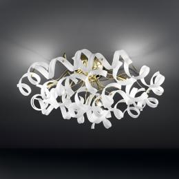 LED Designer Modern Ceiling Light Glass and 24K Gold Plated 