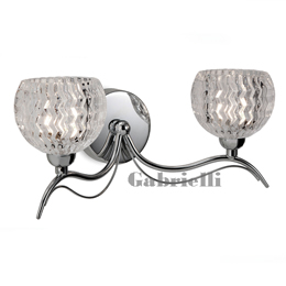 LED 2 Light Wall Light Polished Chrome 