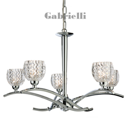 LED 5 Light Ceiling Light Polished Chrome 