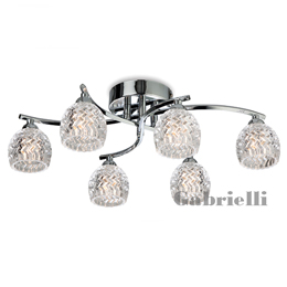LED 6 Light Ceiling Light Polished Chrome 