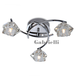 LED 3 Light Ceiling Light Polished Chrome 