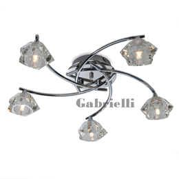 LED 5 Light Ceiling Light Polished Chrome 