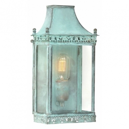 180-8130 Reginato LED Outdoor Period Half Wall Lantern Verdigris 
