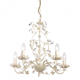 LED 5 Light Ceiling Light Cream Gold 
