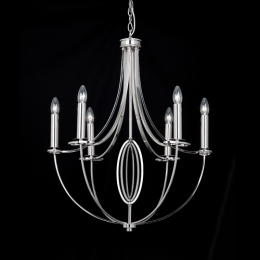 LED 6 Light Ceiling Light Nickel 