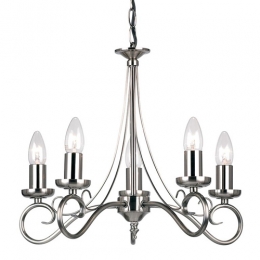 LED 5 Light Ceiling Light Antique Silver 