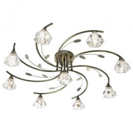 741-8870 Sidoti LED 9 Light Ceiling Light Antique Brass 
