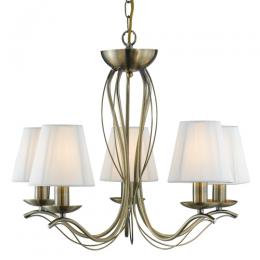 741-8967 Angeli LED 5 Light Ceiling Light Antique Brass 