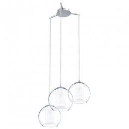 LED 3 Light Pendant Ceiling Light Polished Chrome 