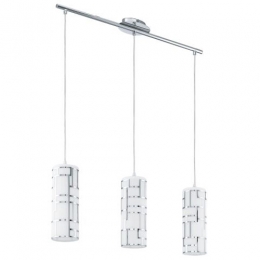 LED 3 Light Pendant Ceiling Light Polished Chrome 