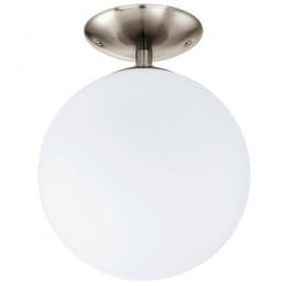 LED Semi-Flush Ceiling Light Satin Chrome 