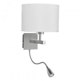 741-9431  LED Reading Wall Light Satin Silver Finish 