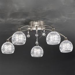 211-9497 Lanzoni LED 5 Light Ceiling Light Satin Nickel 