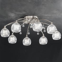 211-9498 Lanzoni LED 8 Light Ceiling Light Satin Nickel 