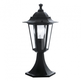 163-9687  LED Outdoor Pedestal Lantern Black 